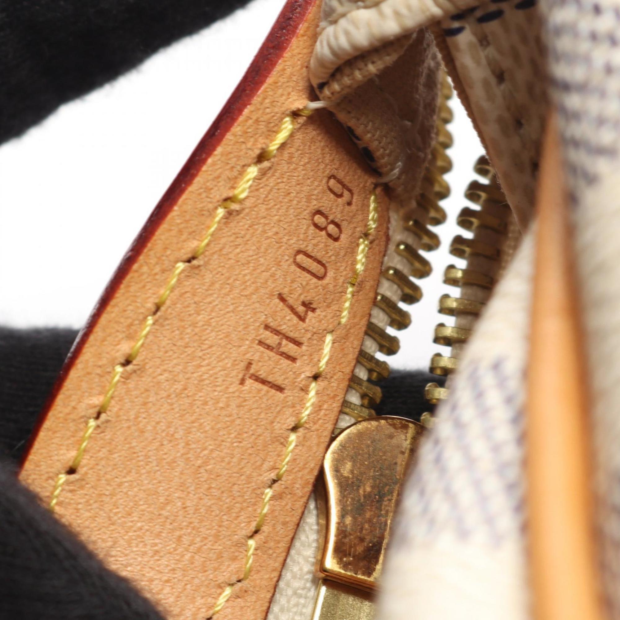 Louis Vuitton Stresa PM Shoulder Bag/Handbag, Coated Canvas and Leather with Damier Azur, Women's, White, N42220