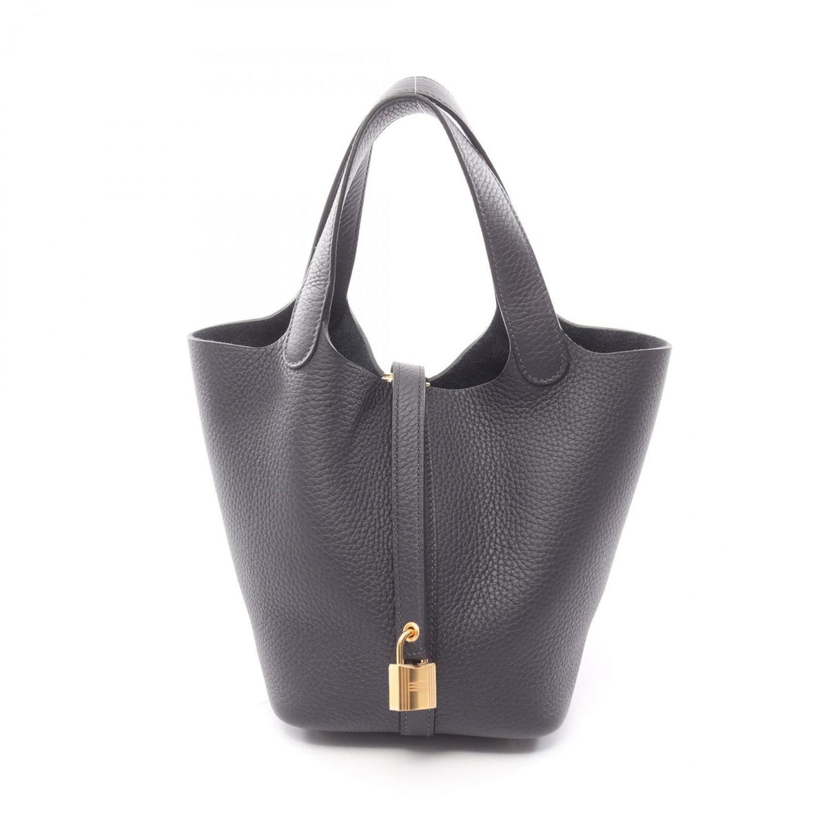 Hermes Picotin Lock PM Handbag, Leather, Taurillon Clemence Women's, Navy Blue — New - Store Return