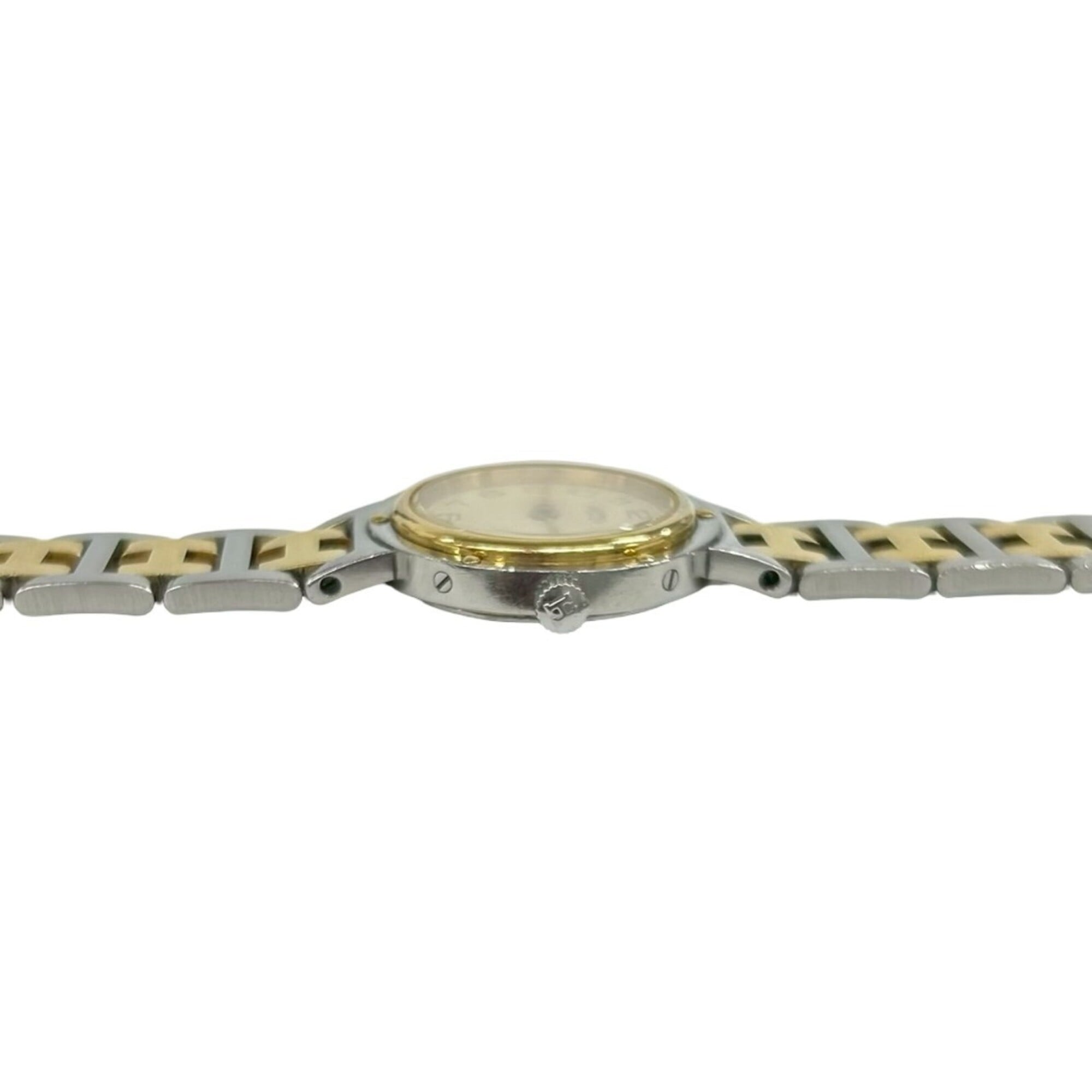 HERMES Vintage Clipper Stainless Steel GP Quartz Wristwatch, Silver/Gold, 29221 — Good