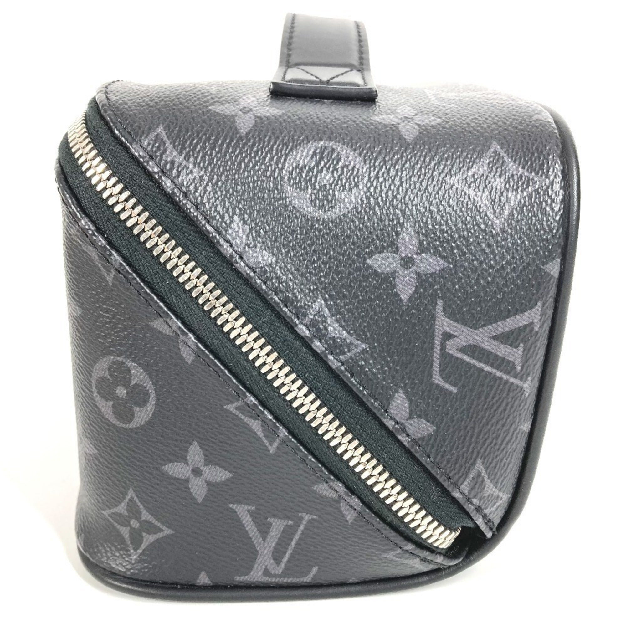 LOUIS VUITTON M11508 Monogram Eclipse Toiletry Bag, Pouch, Second Clutch Handbag, Canvas, Men's, Black — Like New