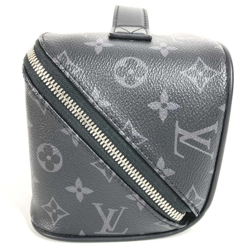 LOUIS VUITTON M11508 Monogram Eclipse Toiletry Bag, Pouch, Second Clutch Handbag, Canvas, Men's, Black — Like New