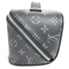 LOUIS VUITTON M11508 Monogram Eclipse Toiletry Bag, Pouch, Second Clutch Handbag, Canvas, Men's, Black — Like New