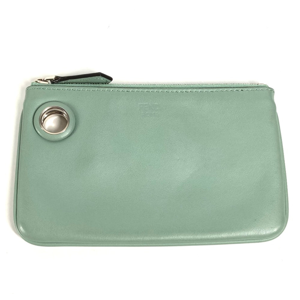 Fendi 8BS007 coin purse Wallet Pouch Green — Like New