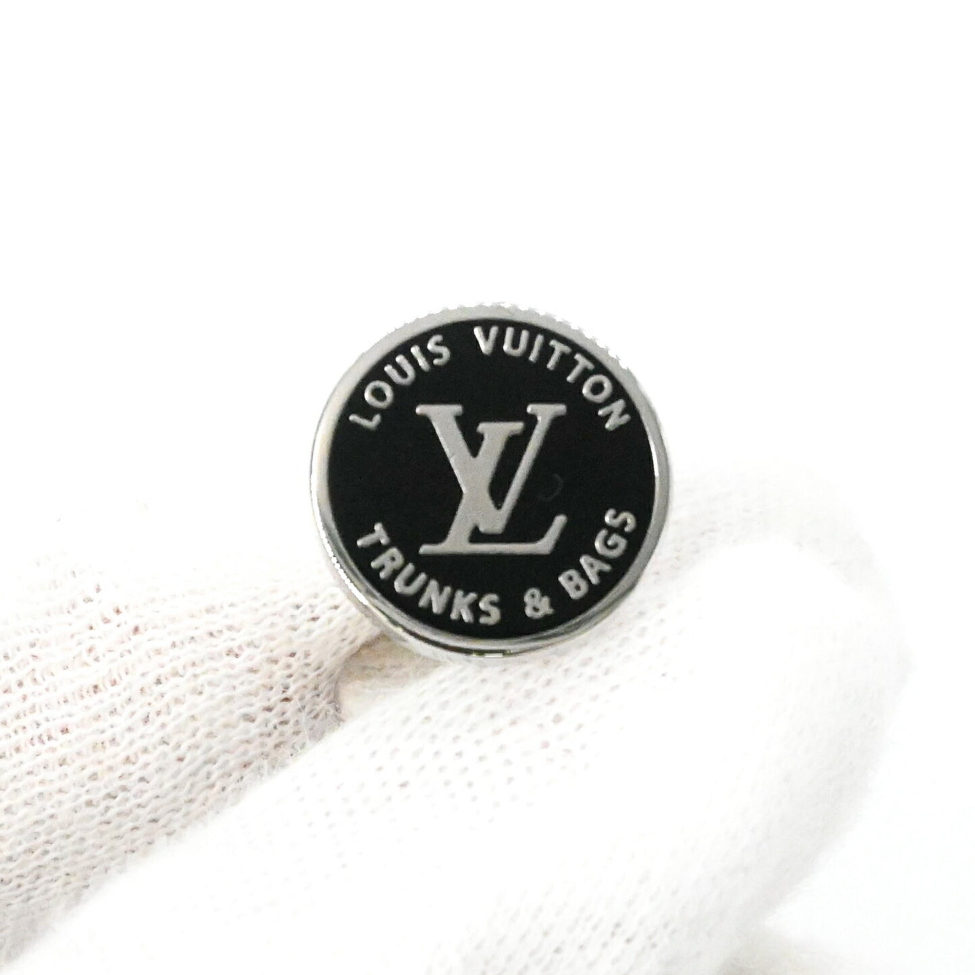 LOUIS VUITTON LV Award Cufflinks for Men, Black and Silver, M00912 — Like New
