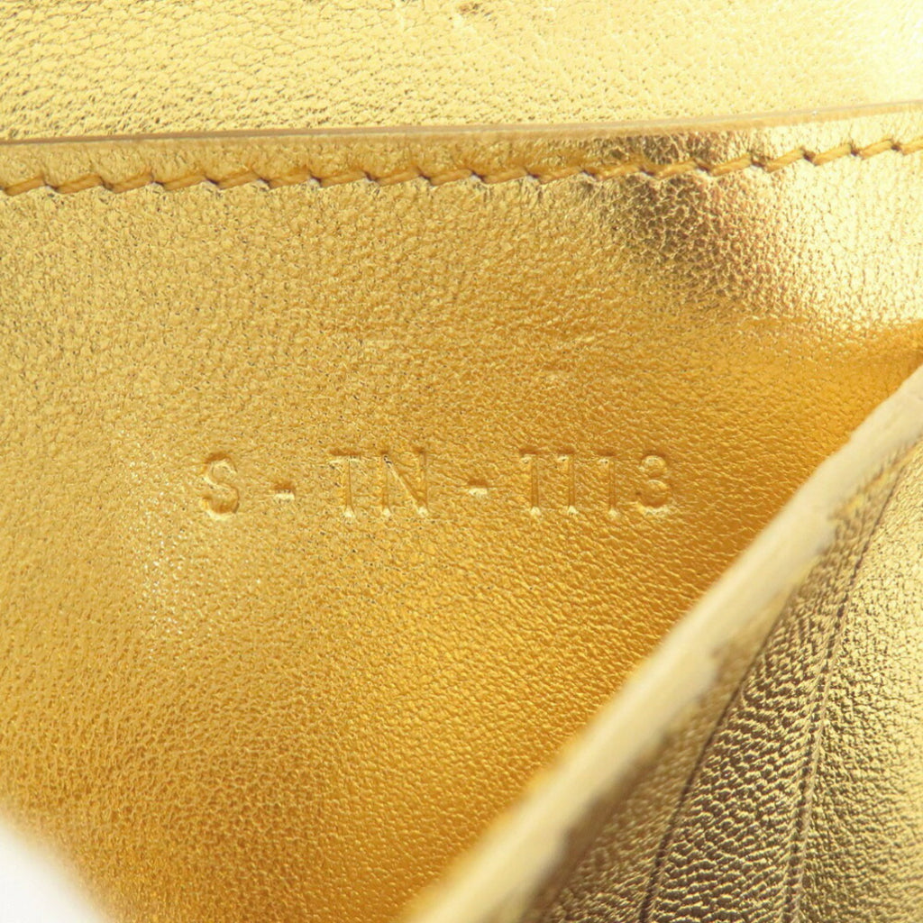 Celine Round S-TN-1113 Leather Gold/Yellow Bi-fold Wallet 0472CELINE