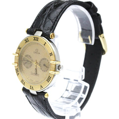 OMEGA Constellation Day Date 18K Gold Steel Watch 196.1080 Polished — Very Good