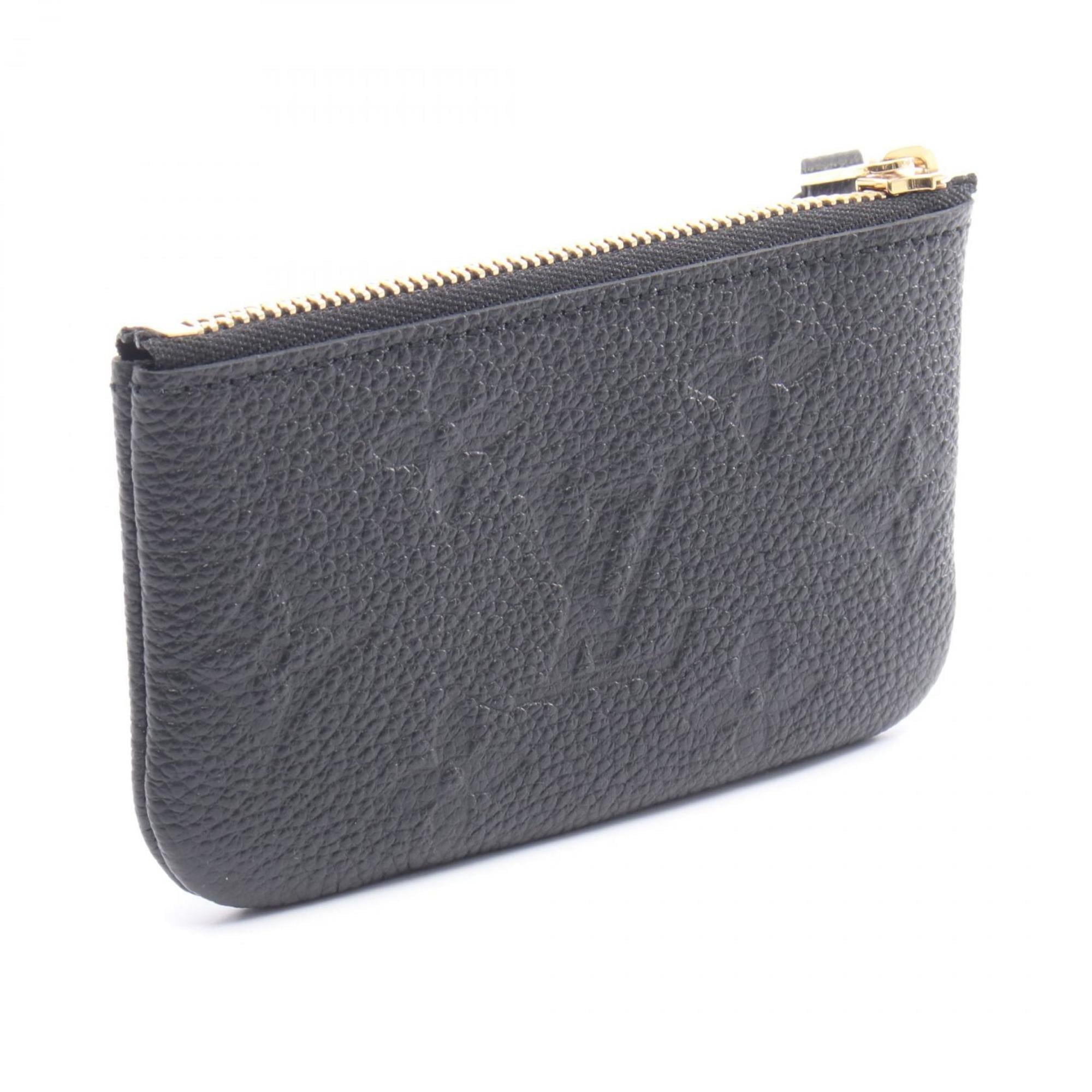 Louis Vuitton Monogram Empreinte Pochette Cle Wallet with Coin Purse, Leather, Women's, Black, M80879