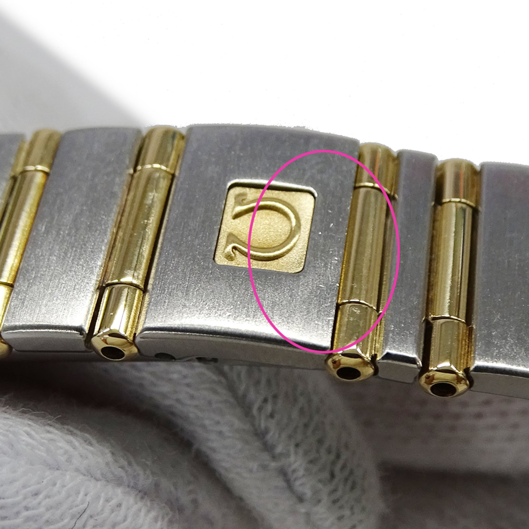 Omega Constellation Mini 1267.15 Women's Watch, Brand Name, Diamond, Quartz, Stainless Steel (SS), Gold (YG) Combination, Full Bar — Good
