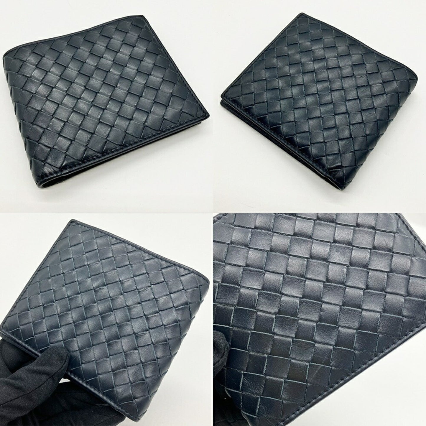 Bottega Veneta Men's Navy Bifold Wallet 113993