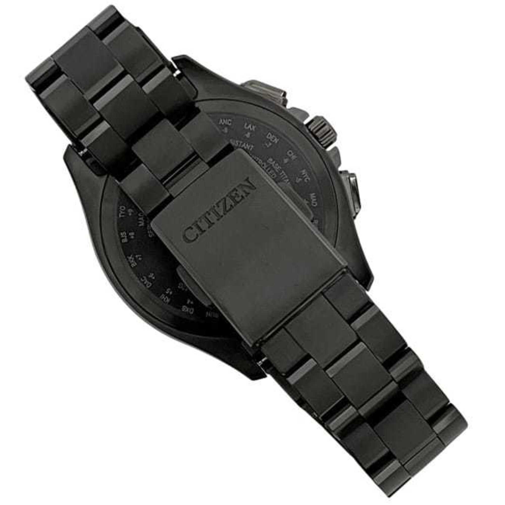 Citizen Attesa Red Black Eco-Drive Watch BY1005-73Z H874-005HK02 Men's Titanium Quartz Radio-Controlled Solar 5D203**** CITIZEN Day-Date — Very Good