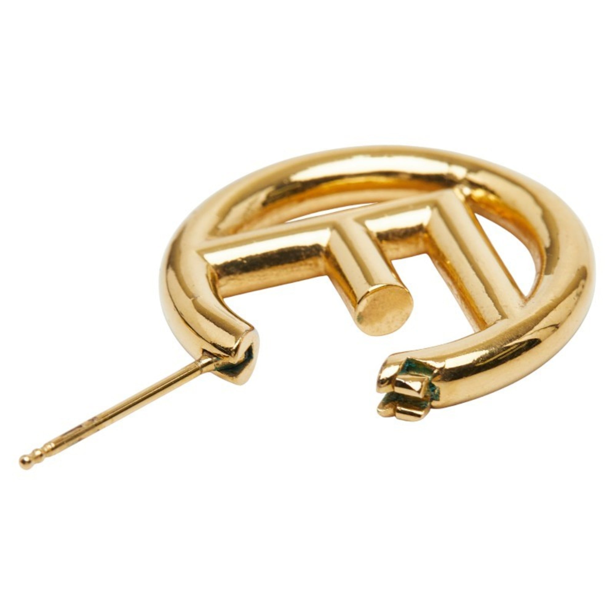 Fendi F logo motif earrings 8AG745 B08 metal women's FENDI