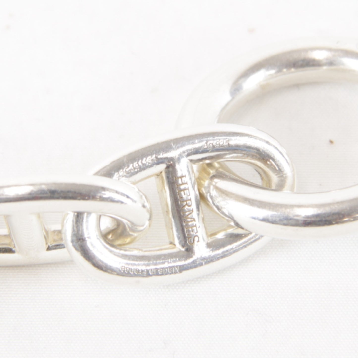 HERMES 11-link, 101g Chaine d'Ancre TGM Bracelet in 925 Silver for Women