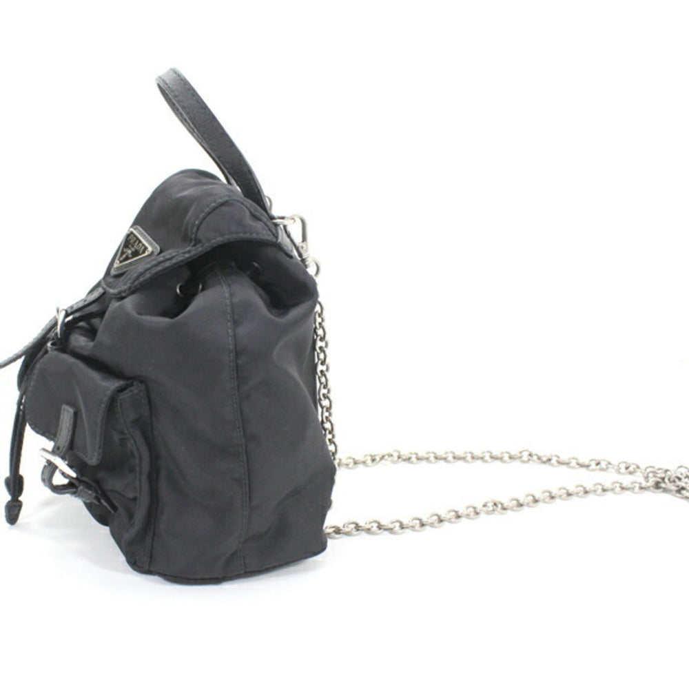 Prada PRADA Shoulder Bag Mini Backpack Nylon Black 1BH029 Women's NERO KM2805 — Like New