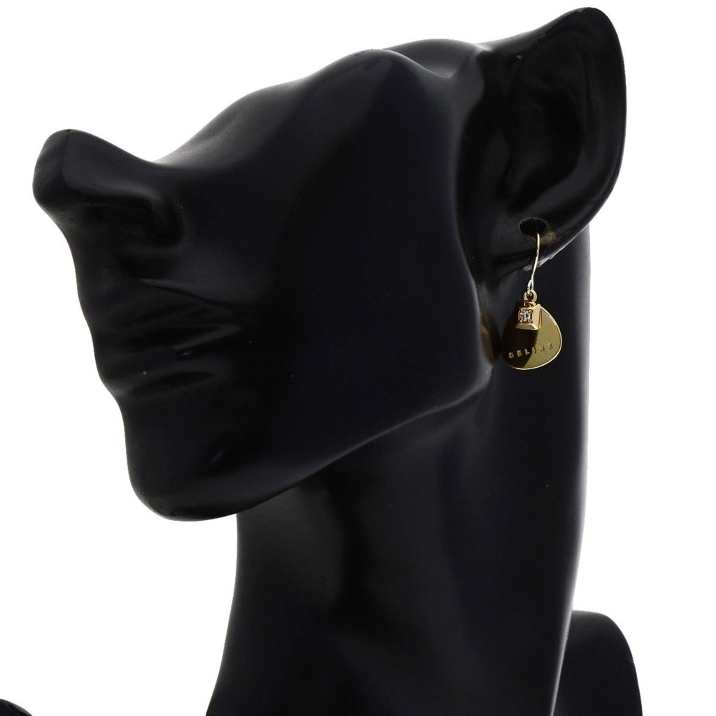 Celine Diamond Logo Earrings in Silver for Women