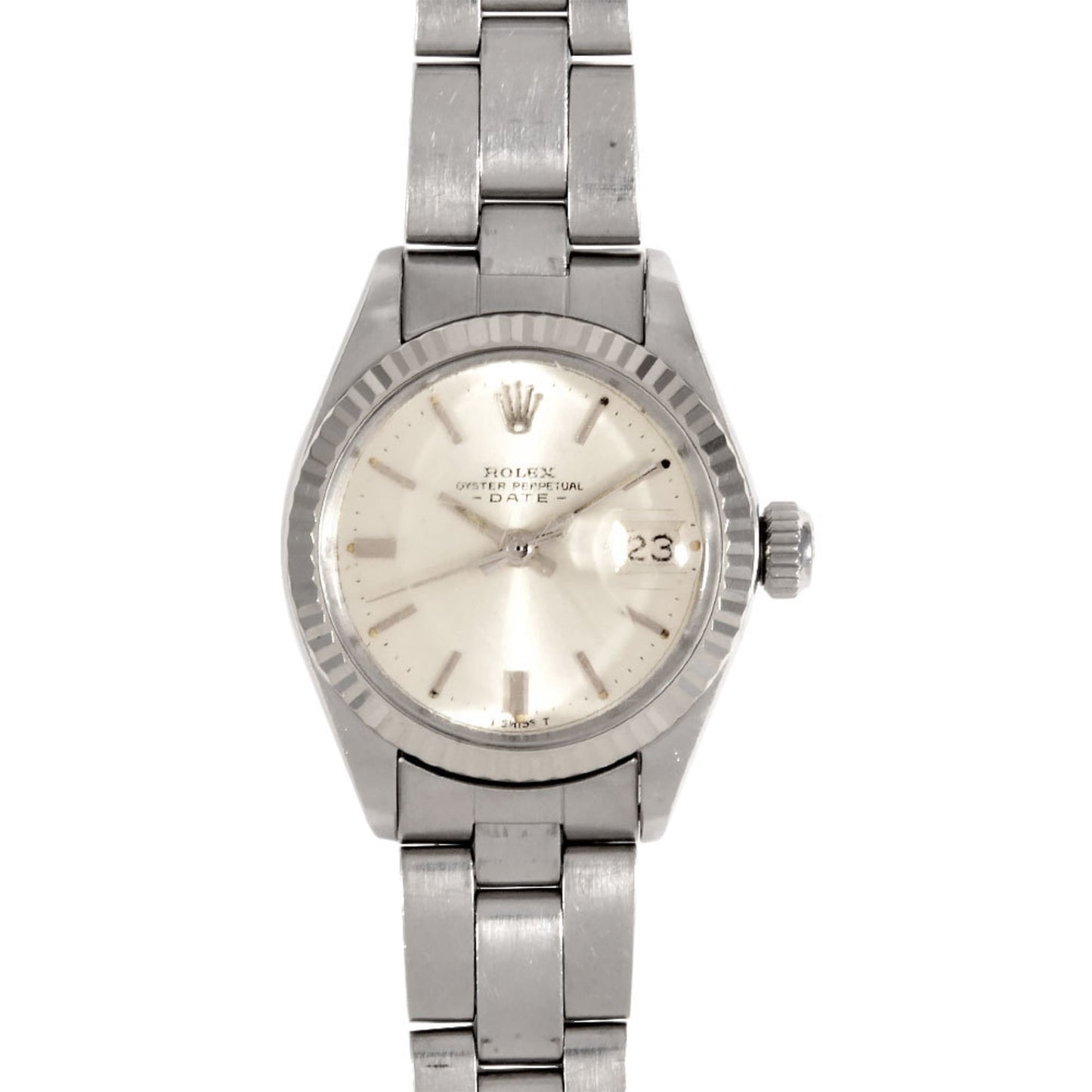 Rolex ROLEX 6917 Datejust 7-digit 3 watch automatic winding silver dial SS WG ladies