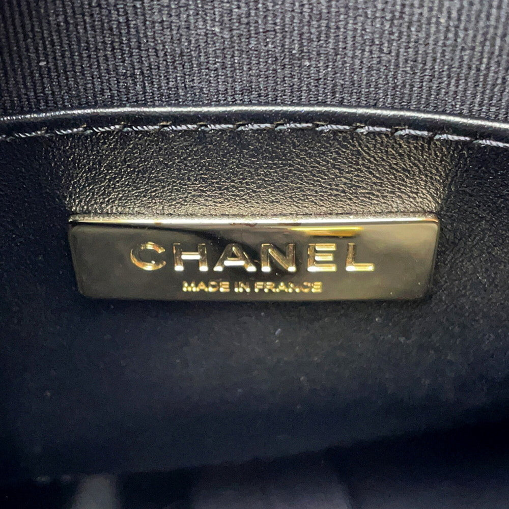 Chanel Chain Shoulder Bag, Matelassé, Coco Mark, Star, Lambskin, AS4579, Black, Handbag, Women's, CHANEL — Like New