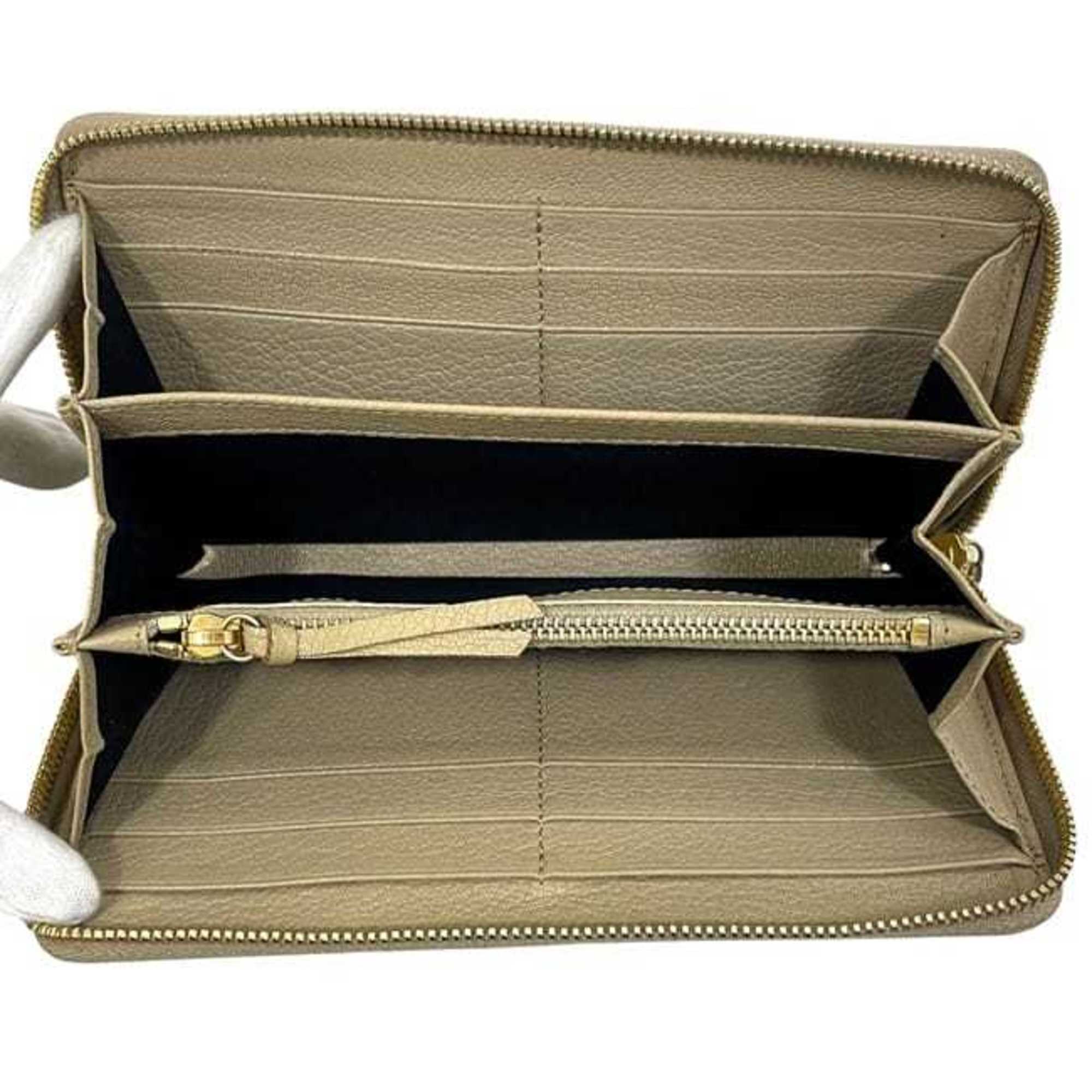 Balenciaga Round Long Wallet f-24475 Beige Classic 390187 AQ40G 9637 Leather A 568148 BALENCIAGA for Men and Women