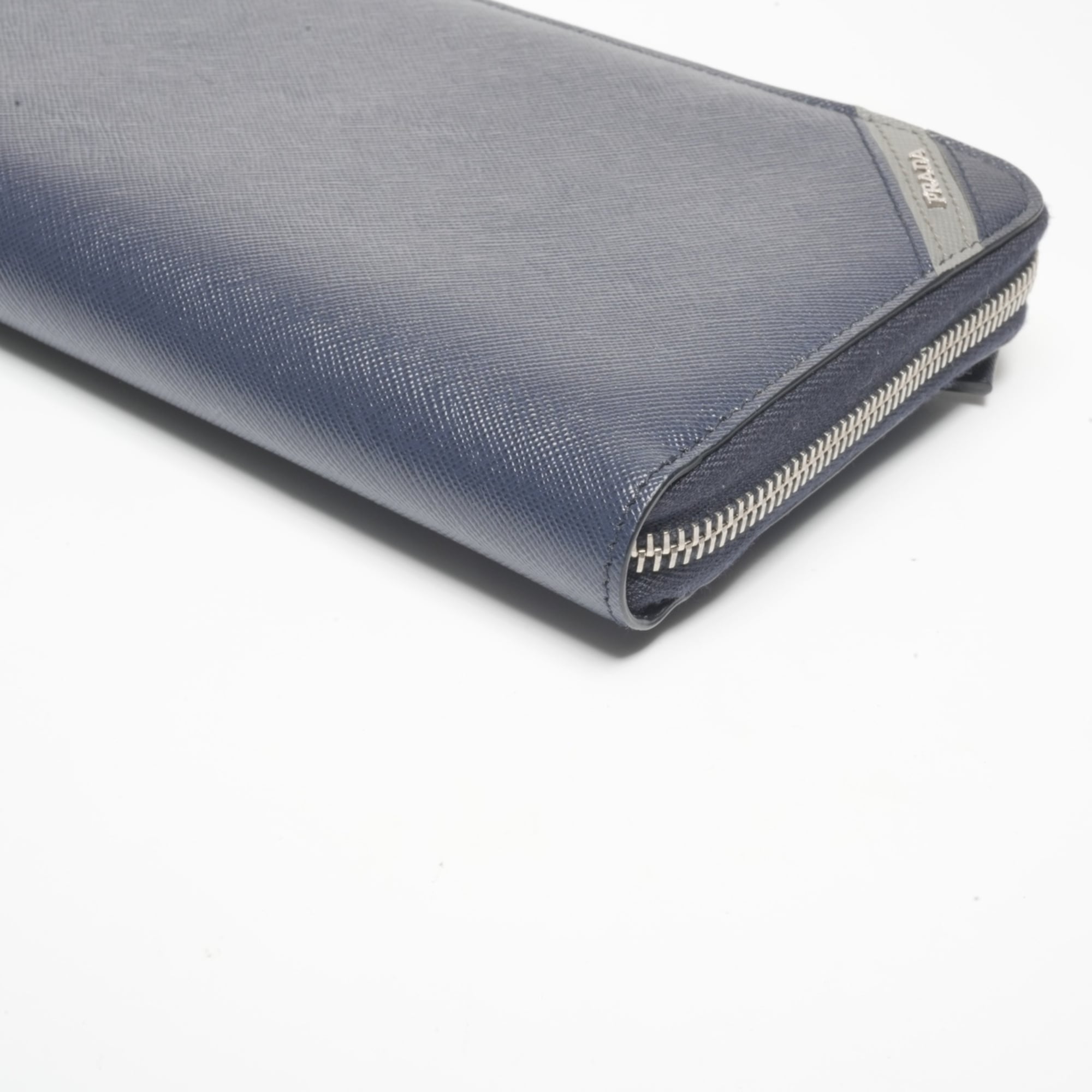 Prada Zip-Around Travel Organizer Long Wallet in Navy