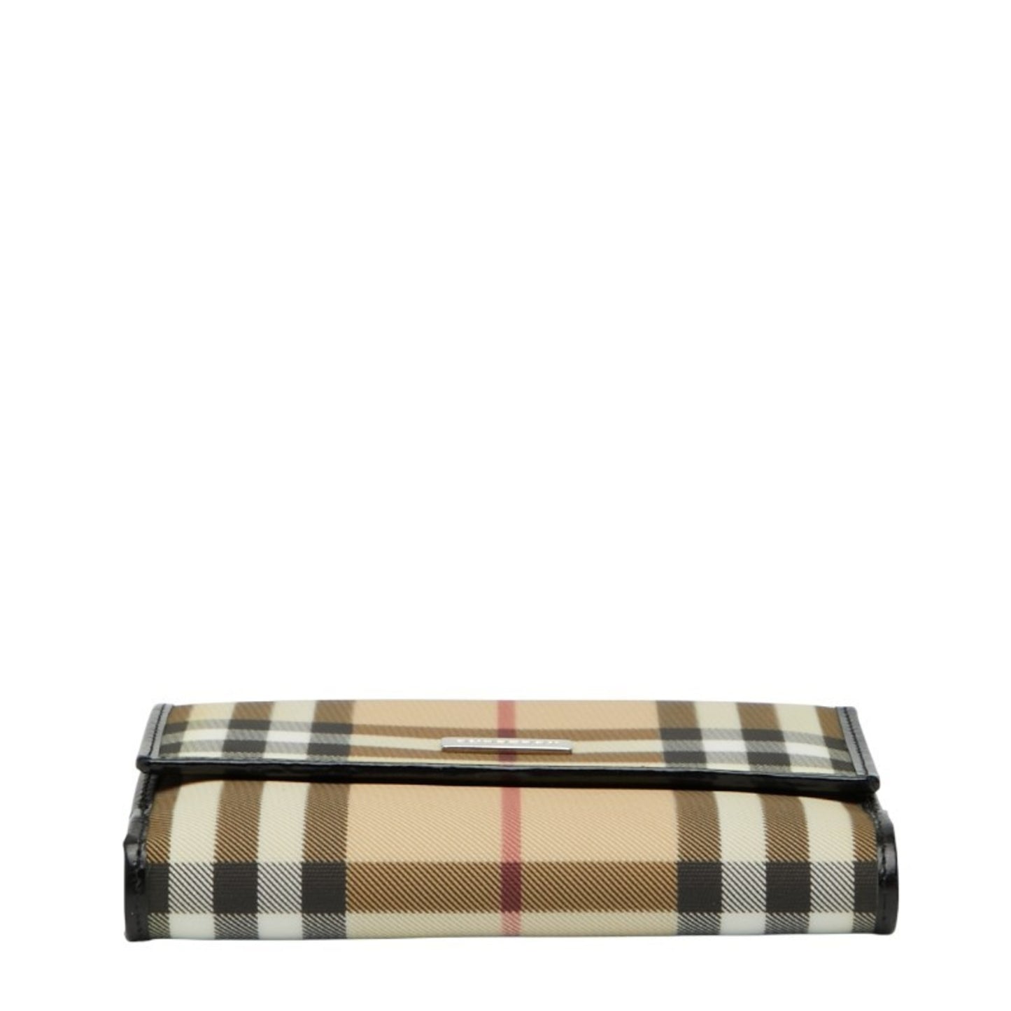 Burberry Nova Check Bifold Wallet in Beige and Black Leather, Women's