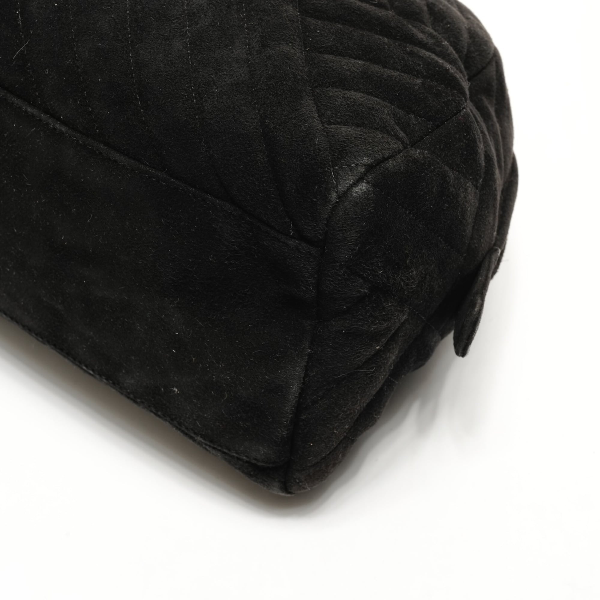 Prada suede Boston bag handbag in black