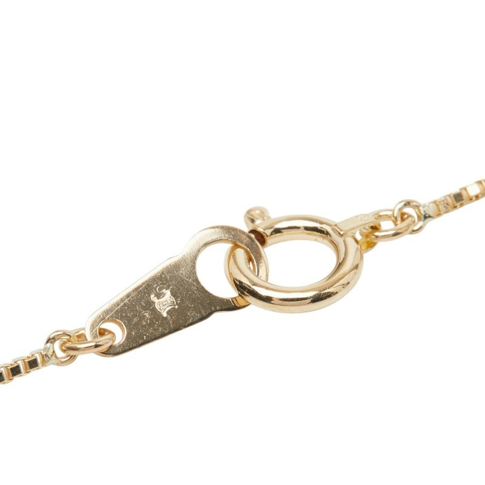 Celine 18K Yellow Gold Pendant Necklace with 0.05ct Diamond and 0.02ct Ruby for Women — Like New