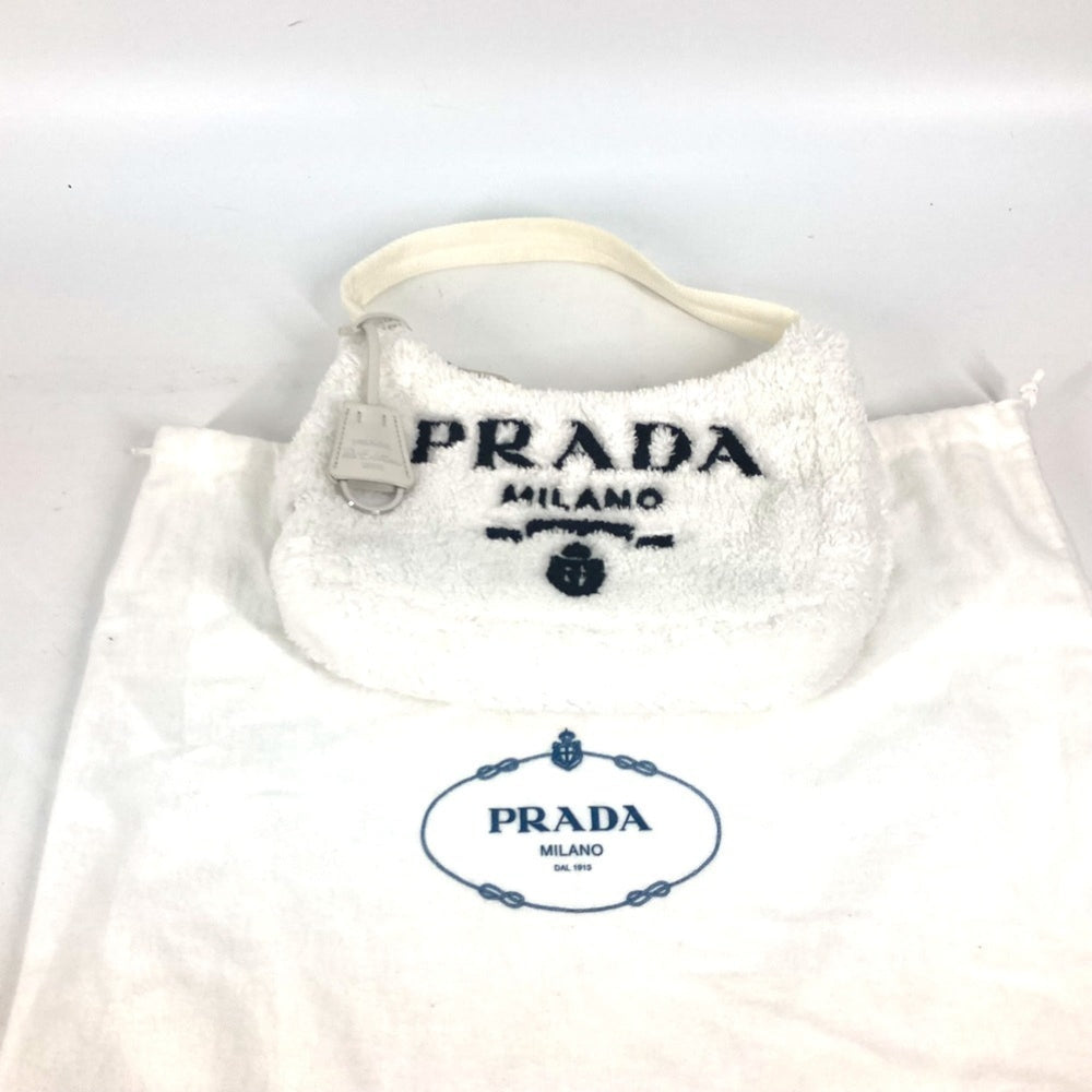 PRADA 1NE515 Terry Re-Edition 2000 SPUGNA Handbag Shoulder Bag Tote Fabric Women's White G-240510-7 — New - Store Return