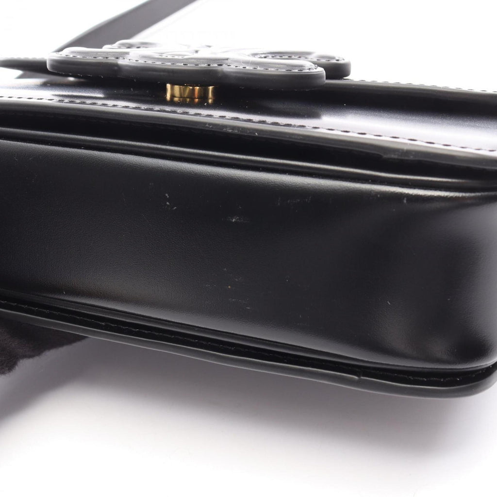 Celine Teen Triomphe Shoulder Bag, Leather, Women's, Black, 199233BF4