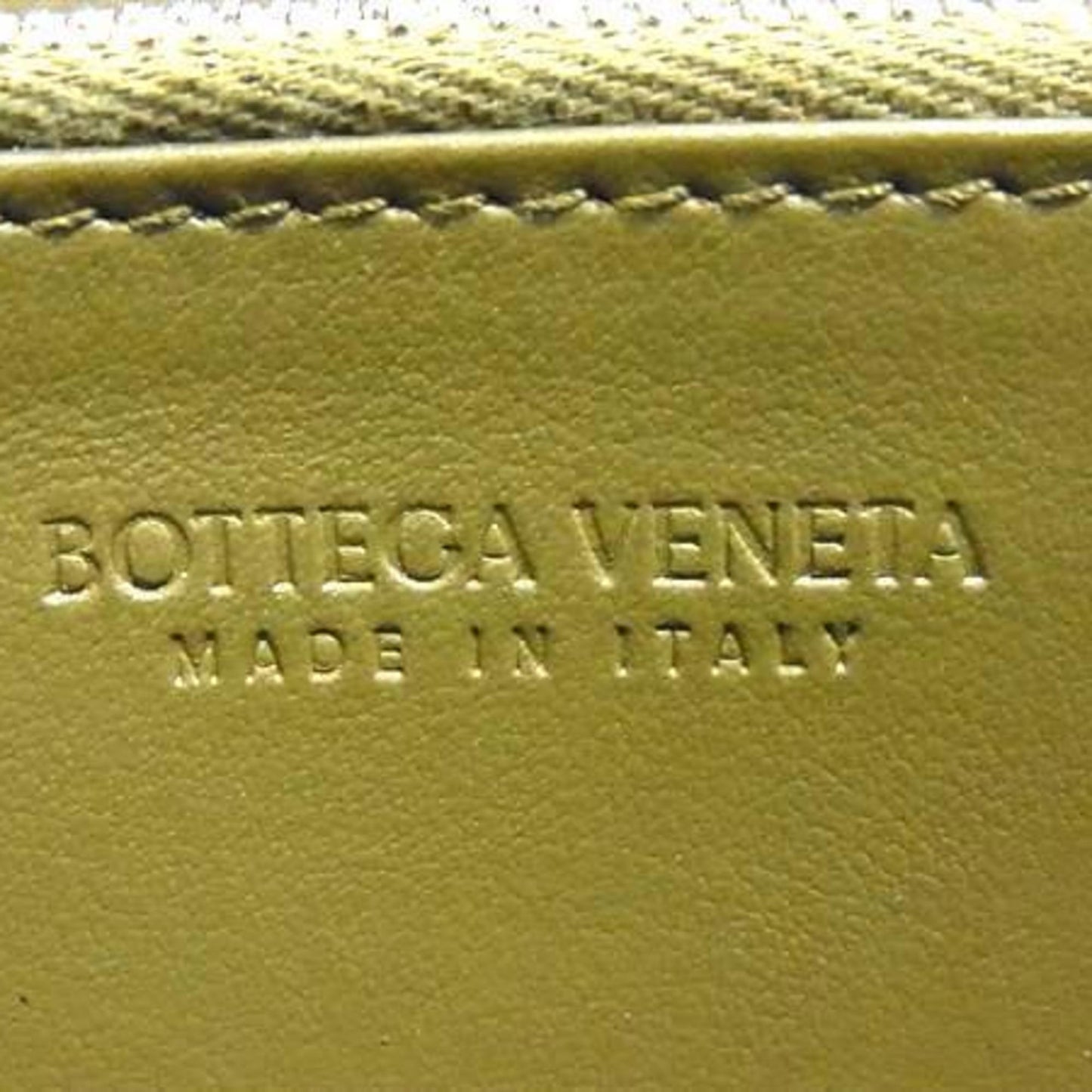 BOTTEGA VENETA Intrecciato Wallet 749427 Khaki Leather Round Long for Men and Women