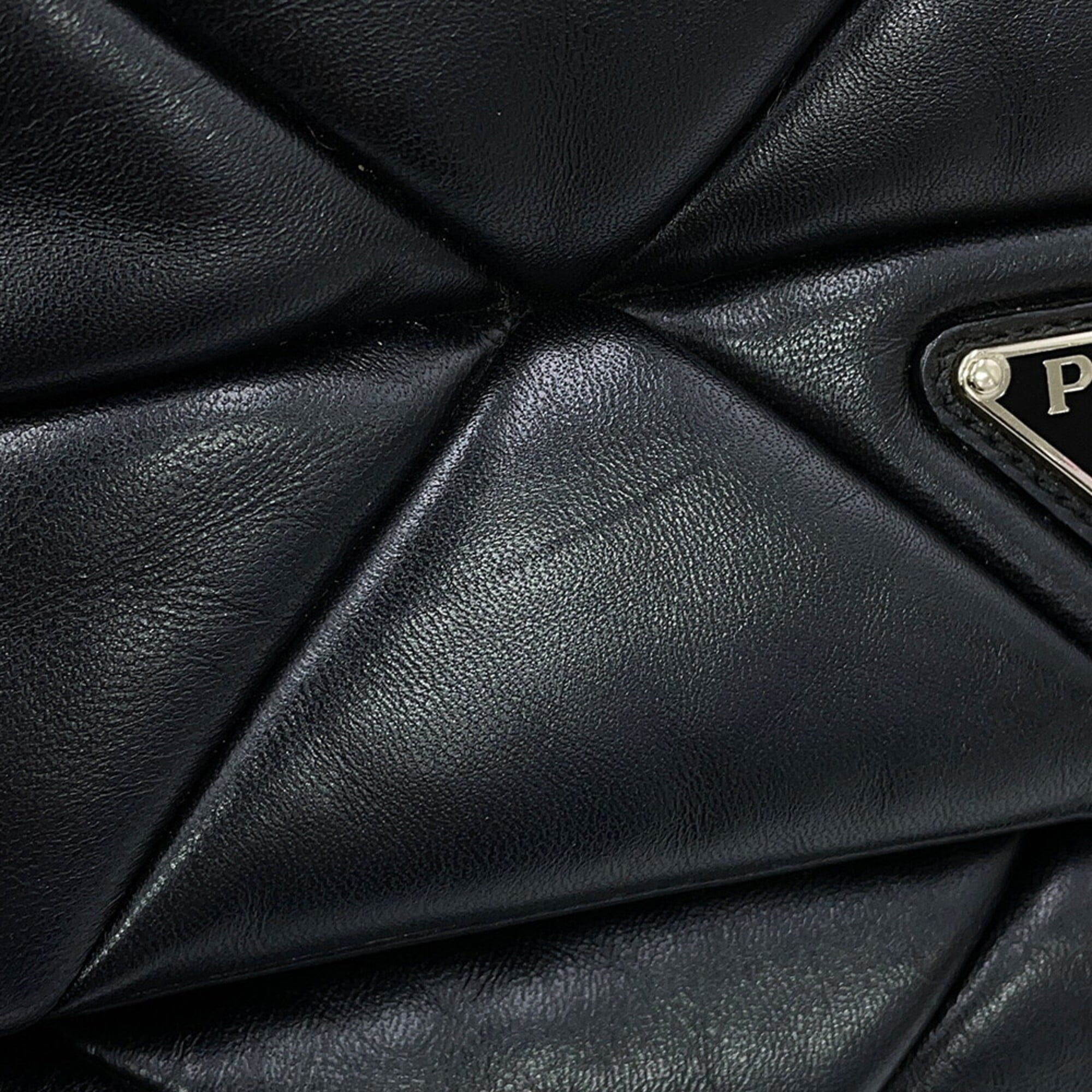 Prada Handbag System Patchwork Leather 1BD291 PRADA Black — Like New