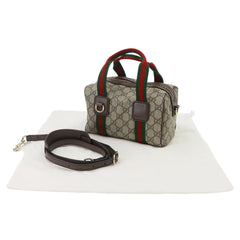 Gucci Ophidia Mini 2-way Hand/Shoulder Handbag, GG Supreme Canvas, Leather, Beige/Brown, 859975 Bag — New - Store Return