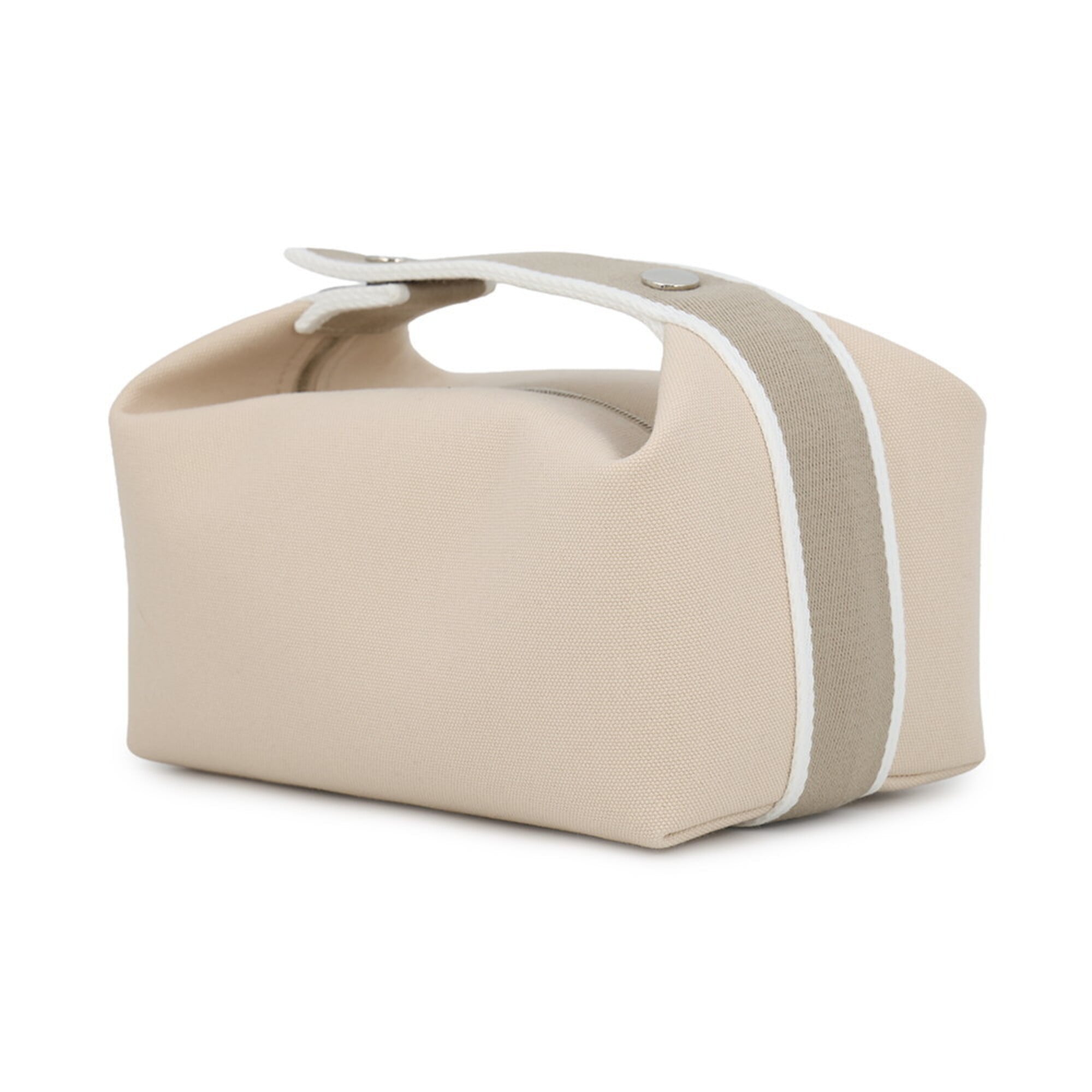 Hermes handbag pouch Bride à Black PM beige canvas HERMES — Like New