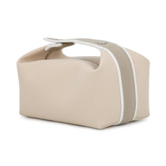 Hermes handbag pouch Bride à Black PM beige canvas HERMES — Like New