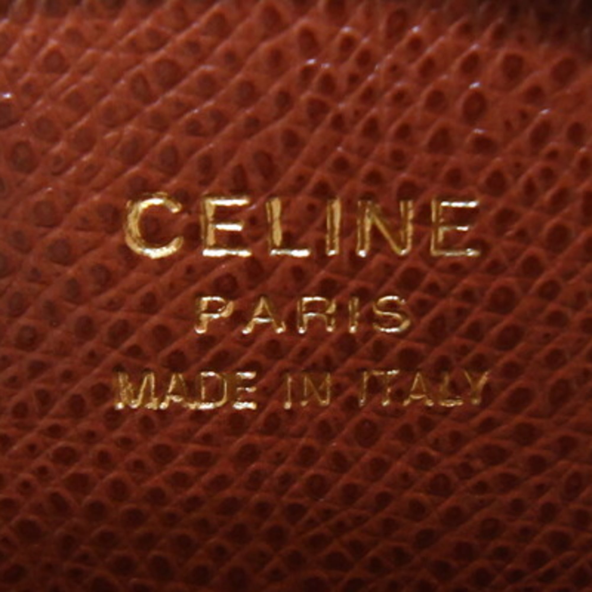 Celine coin case, yellow and brown leather, purse, mini wallet, pouch, acorn design, women's, CELINE