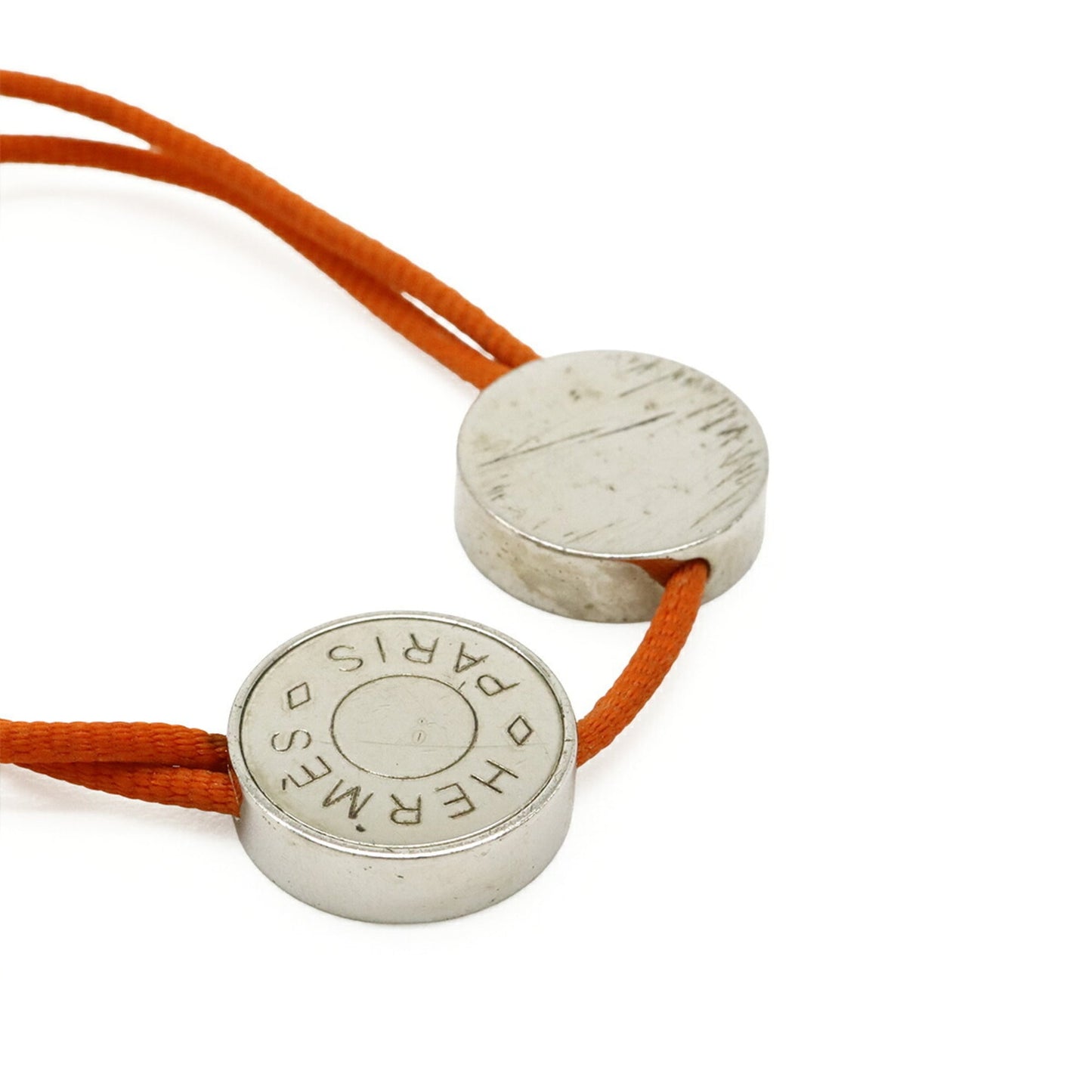 HERMES Serie Cord Bracelet, Cotton Cord, Orange