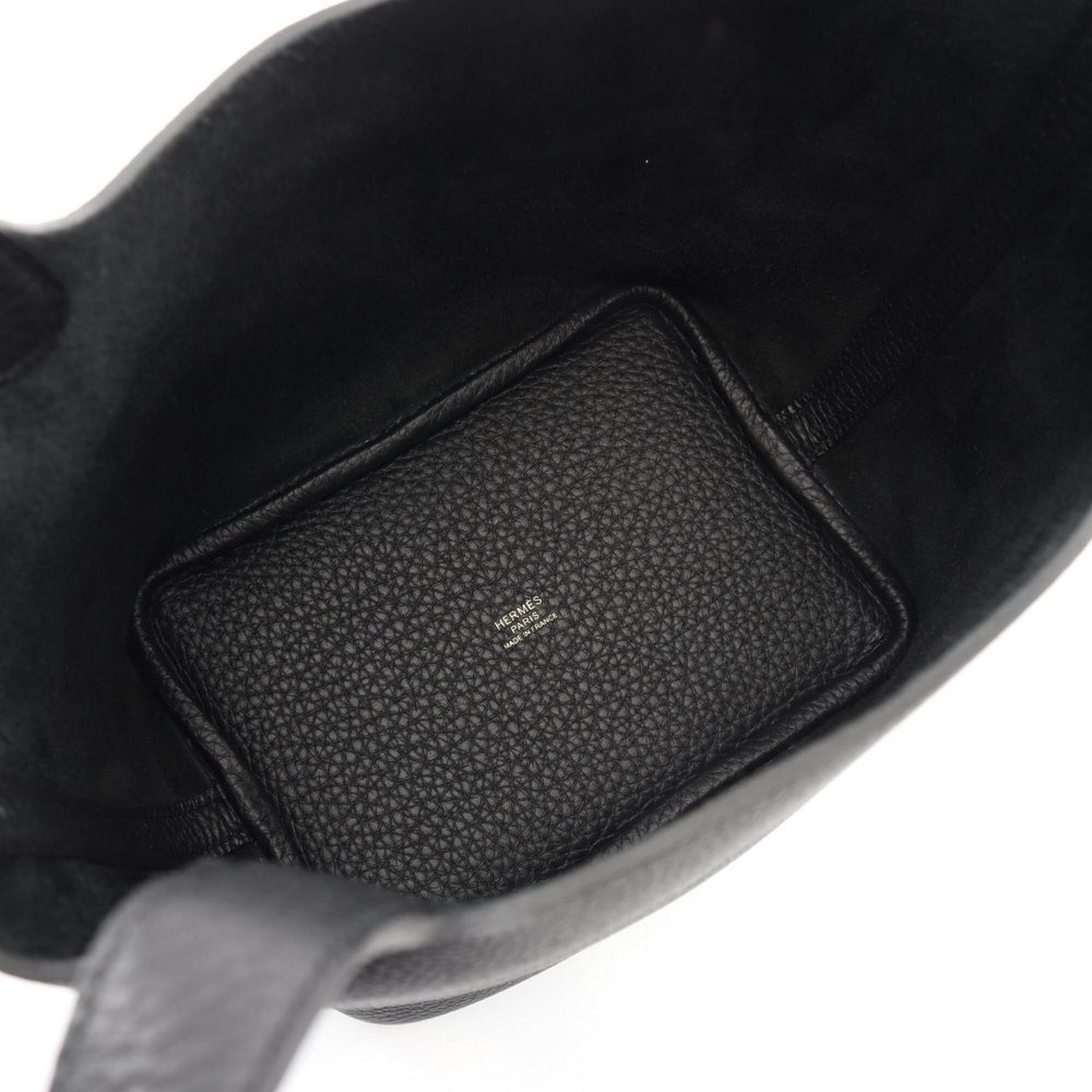 Hermes Picotin Lock PM Handbag, Leather, Taurillon Clemence Women's, Black, 056289CC — New - Store Return