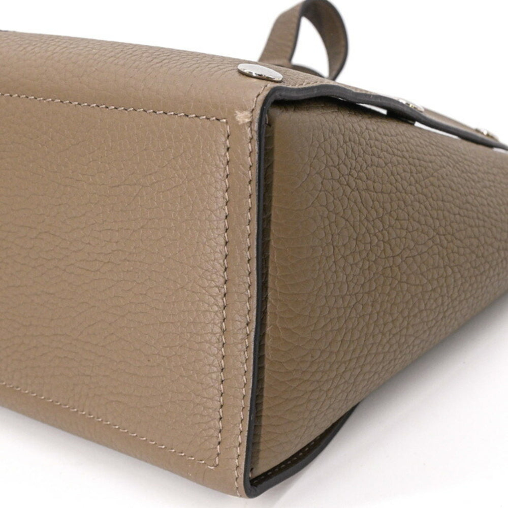 HERMES Sac Vello handbag, Taurillon Clemence leather, women's, Etoupe — New - Store Return