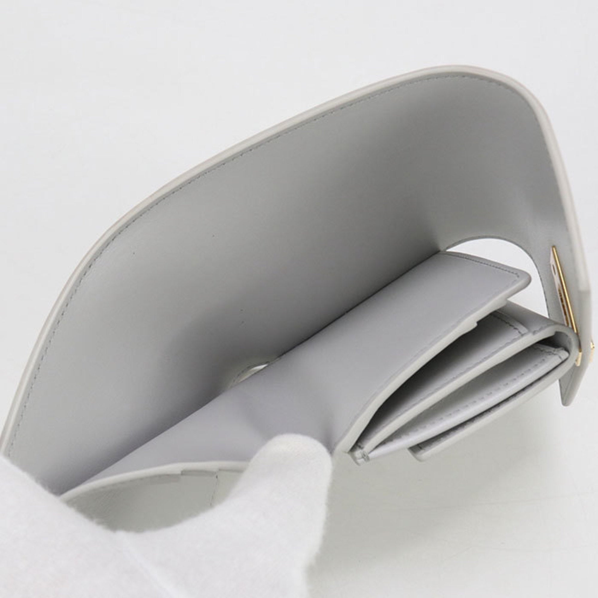 CELINE Small Trifold Wallet 10F52 3CQ7, Size 16 (Cèze), Women's, Gray