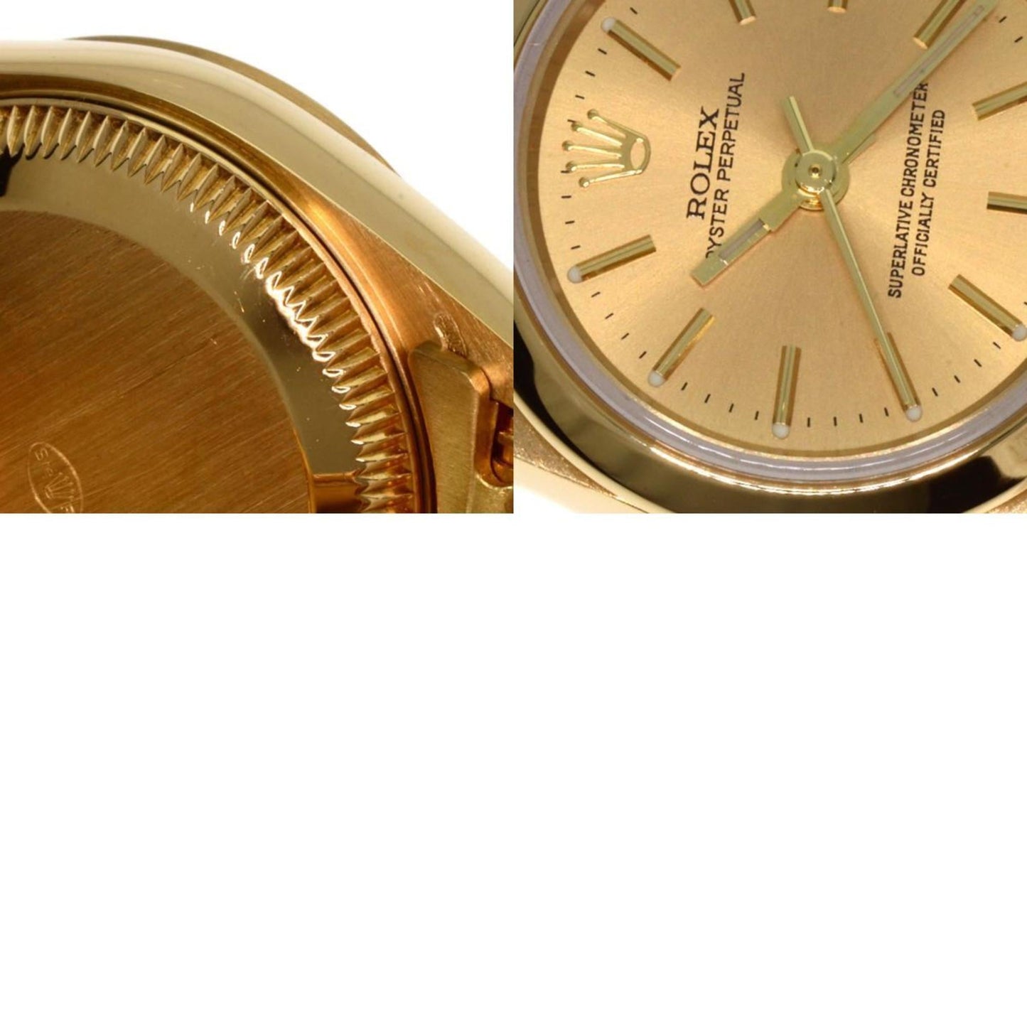 Rolex 76188 Oyster Perpetual Watch 18K Yellow Gold K18YG Ladies ROLEX