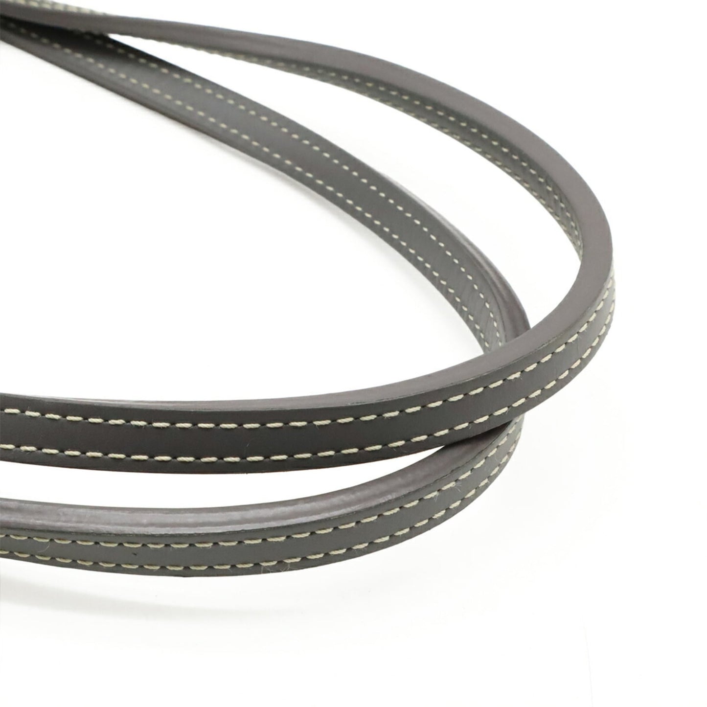 GOYARD Bellechasse Beyod PM Tote Bag Shoulder Herringbone Pattern PVC Leather Gray Black White