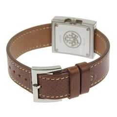 Hermès BE1.110 Women's Stainless Steel and Leather Strap Watch, 2002, Quartz Movement, Analog Display, White Dial — Good