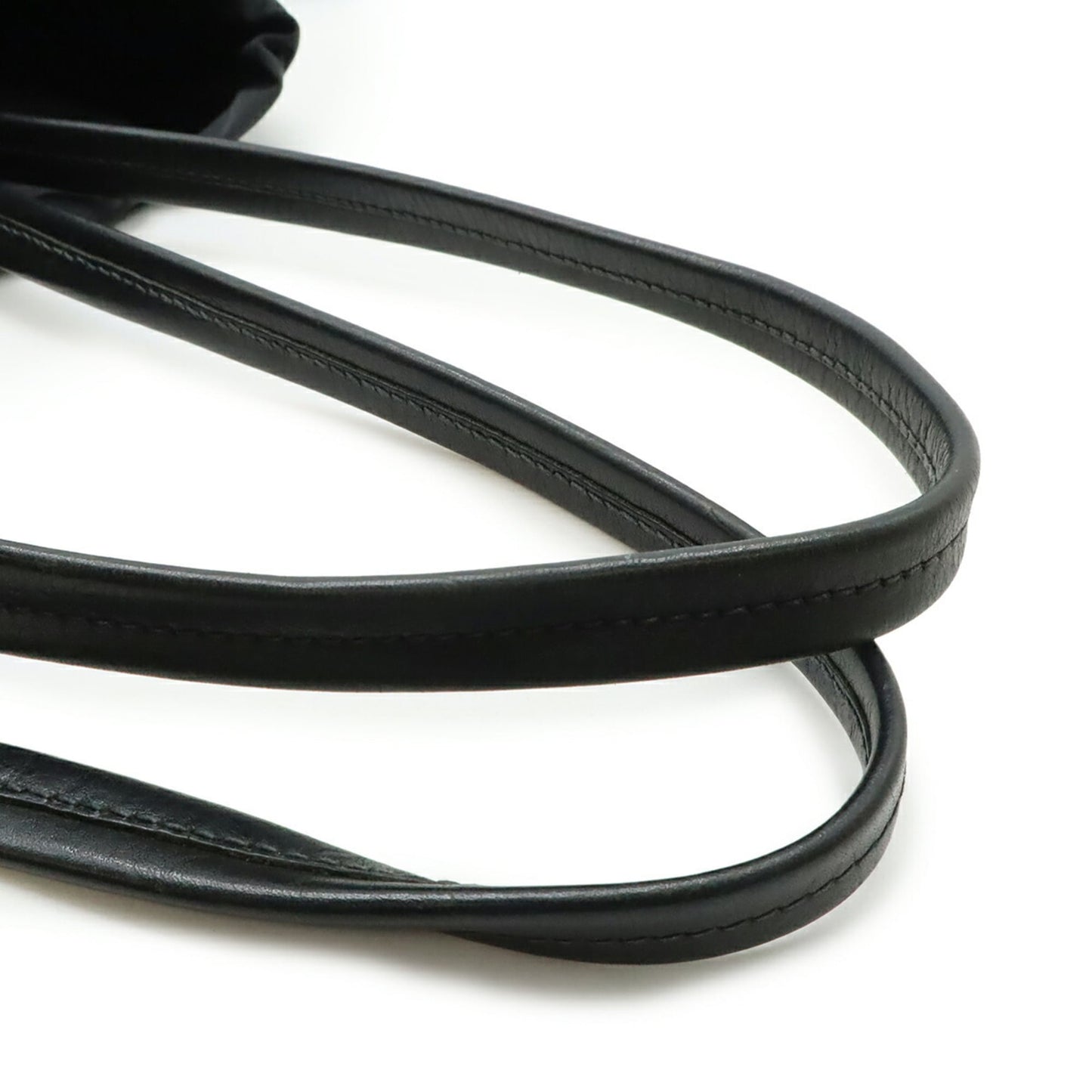 PRADA Prada Jacquard Tote Bag Shoulder Nylon Leather NERO Black BN1758