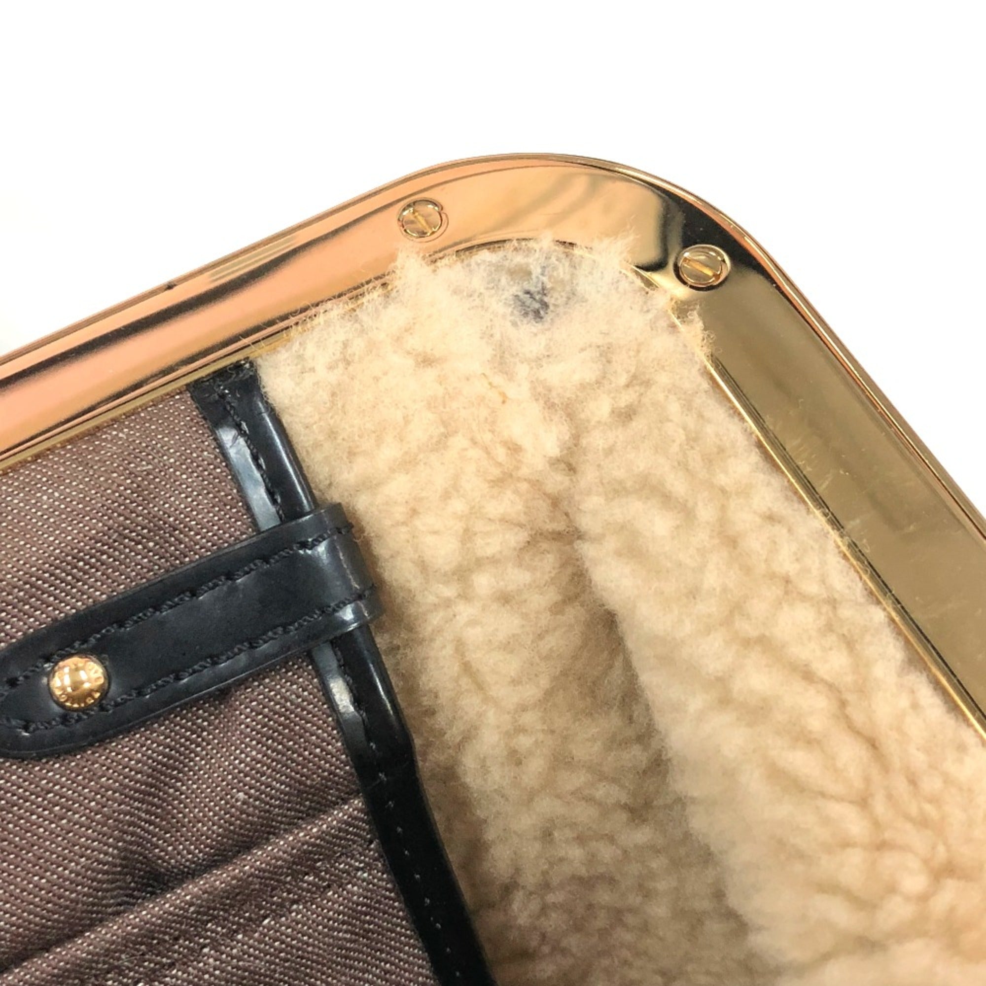 Louis Vuitton M95574 Monogram-Shearing Bag Duffle Bag Hand Bag Marron Brown — Like New