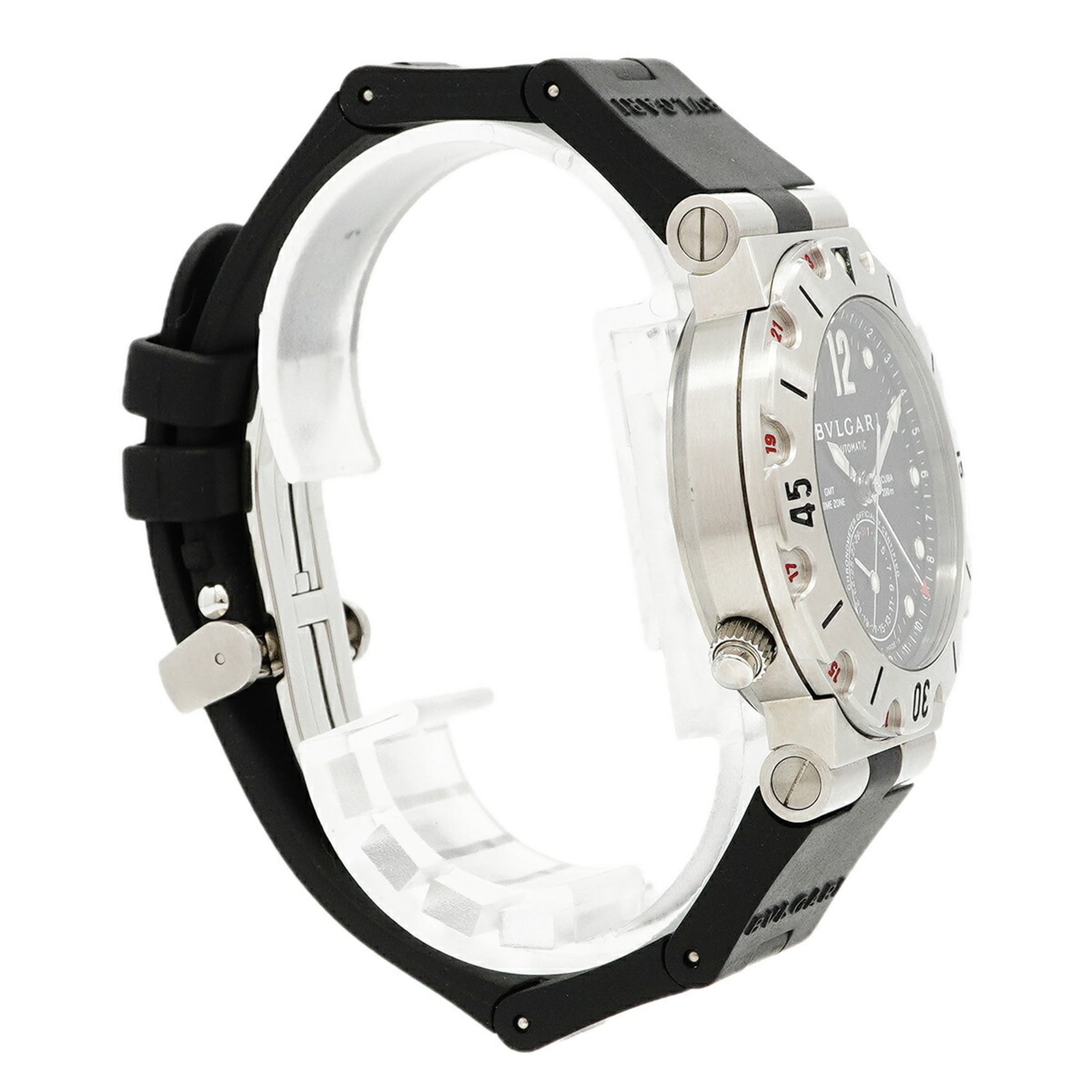 Bulgari Diagono Scuba GMT SD38SGMT Black Dial Men's Watch — Good