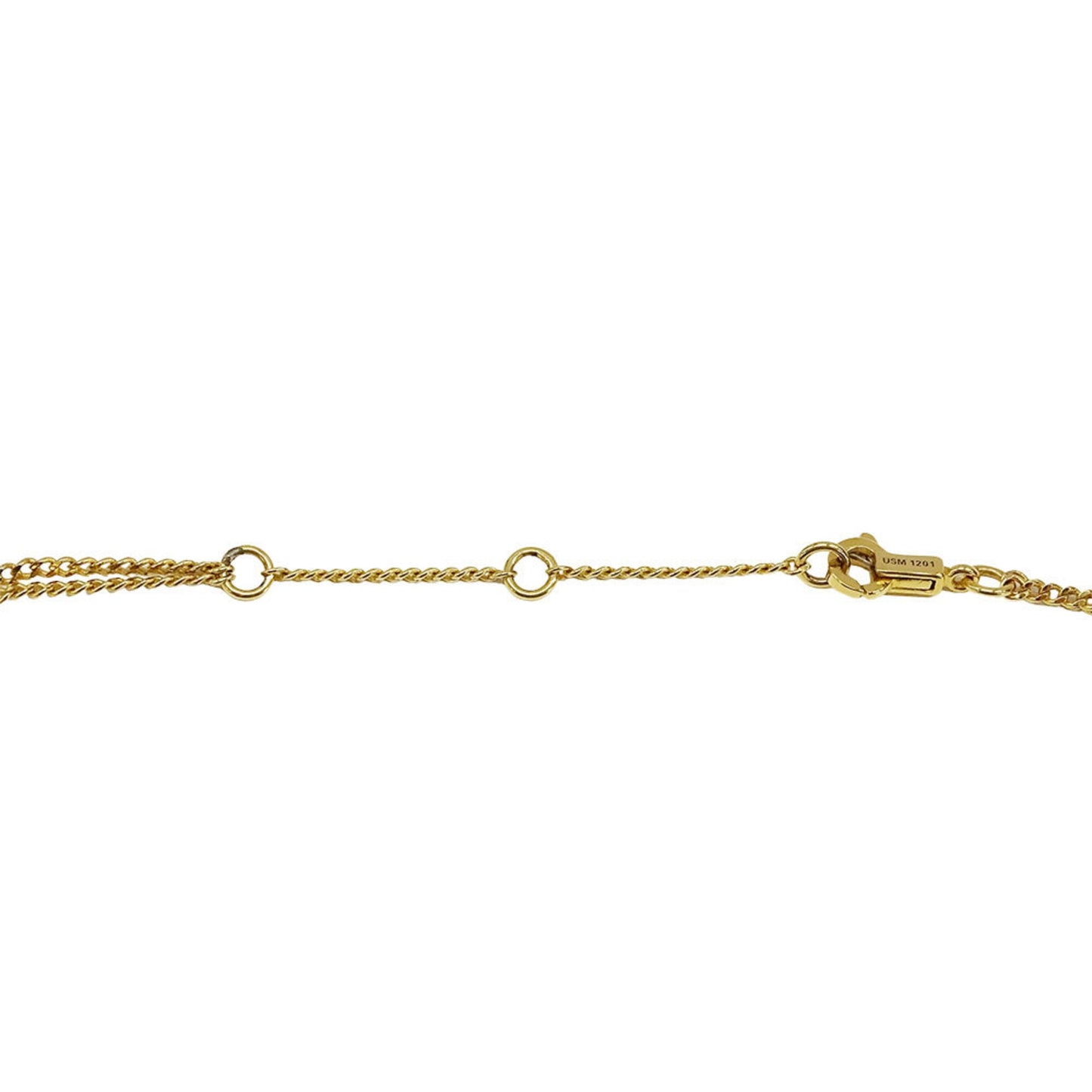 Celine Triomphe Gold Double-Strand Necklace for Women, Accessory with Logo