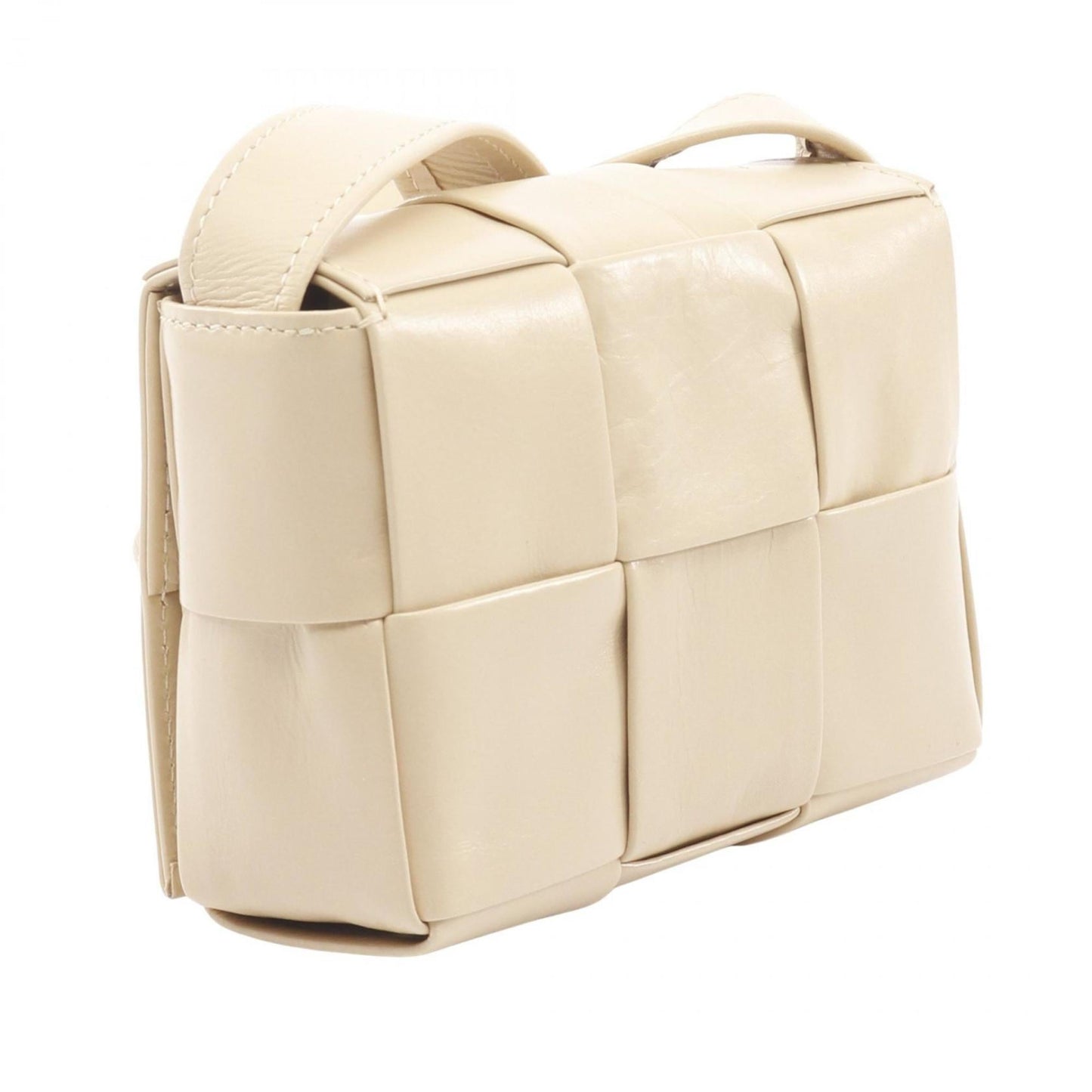 Bottega Veneta Candy Cassette Mini Shoulder Bag, Leather, Beige, for Men and Women, 667048