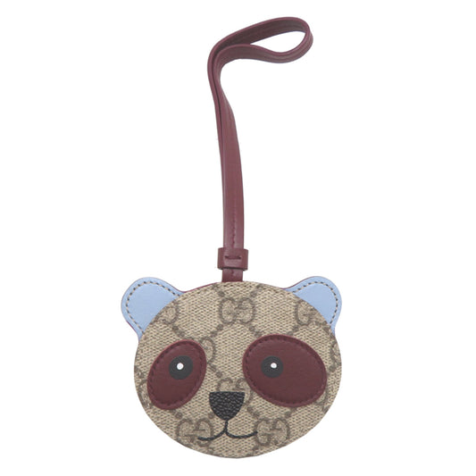 Gucci Panda-Shaped Bag Charm for Women, 821811, GG Canvas, Multicolor