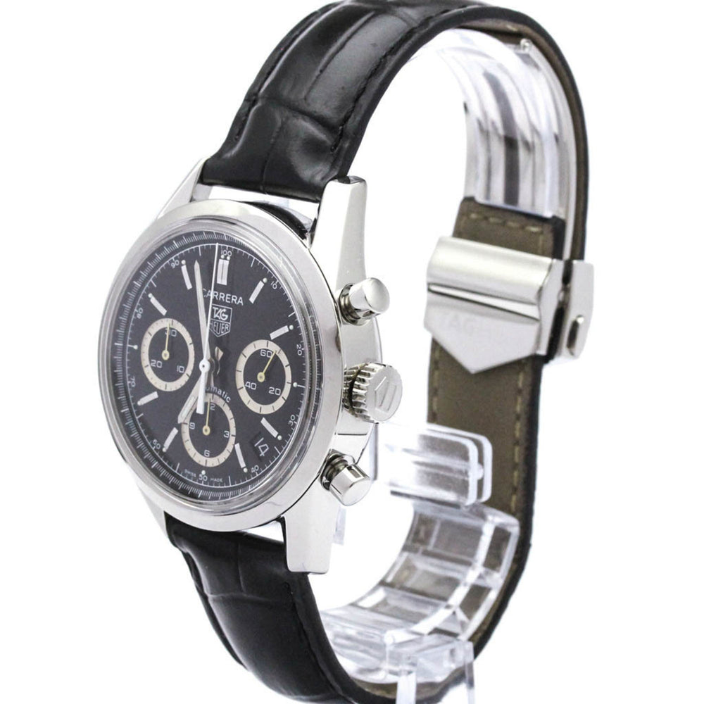 TAG HEUER Carrera Chronograph Steel Automatic Watch CV2113 Polished — Very Good