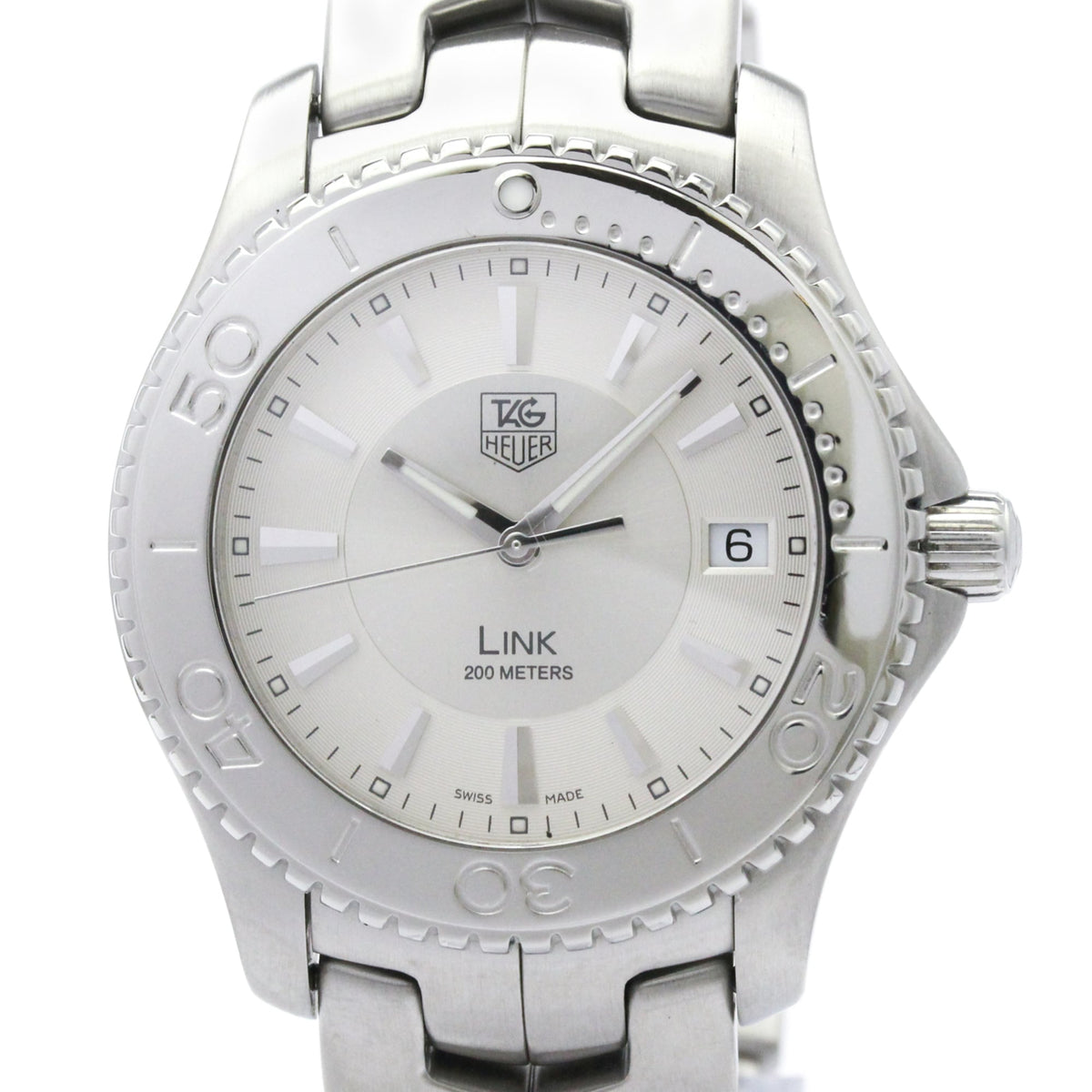TAG HEUER Link Stainless Steel Quartz Mens Watch WJ1111 Polished — Very Good