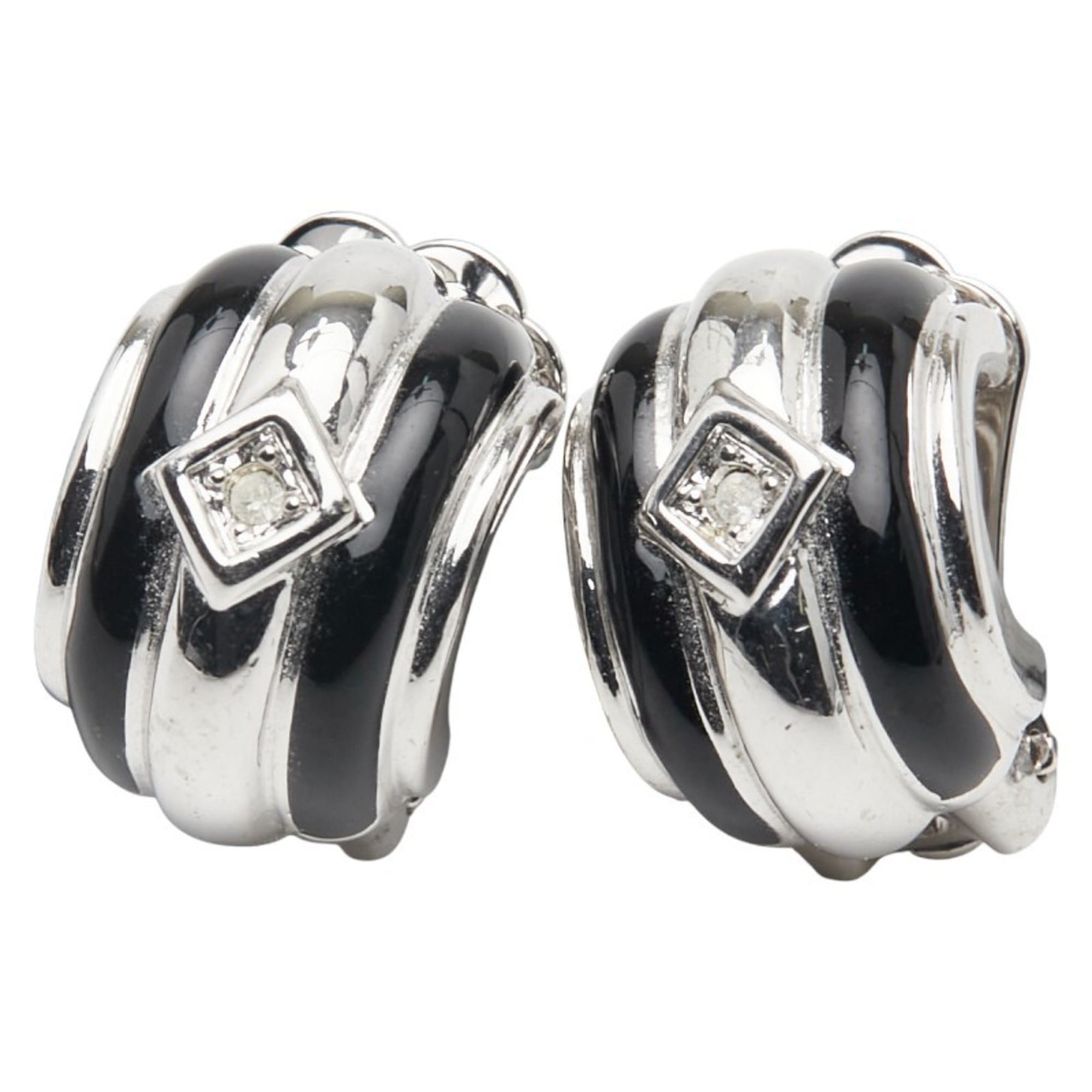 Christian Dior Dior earrings in silver and gold metal for women.