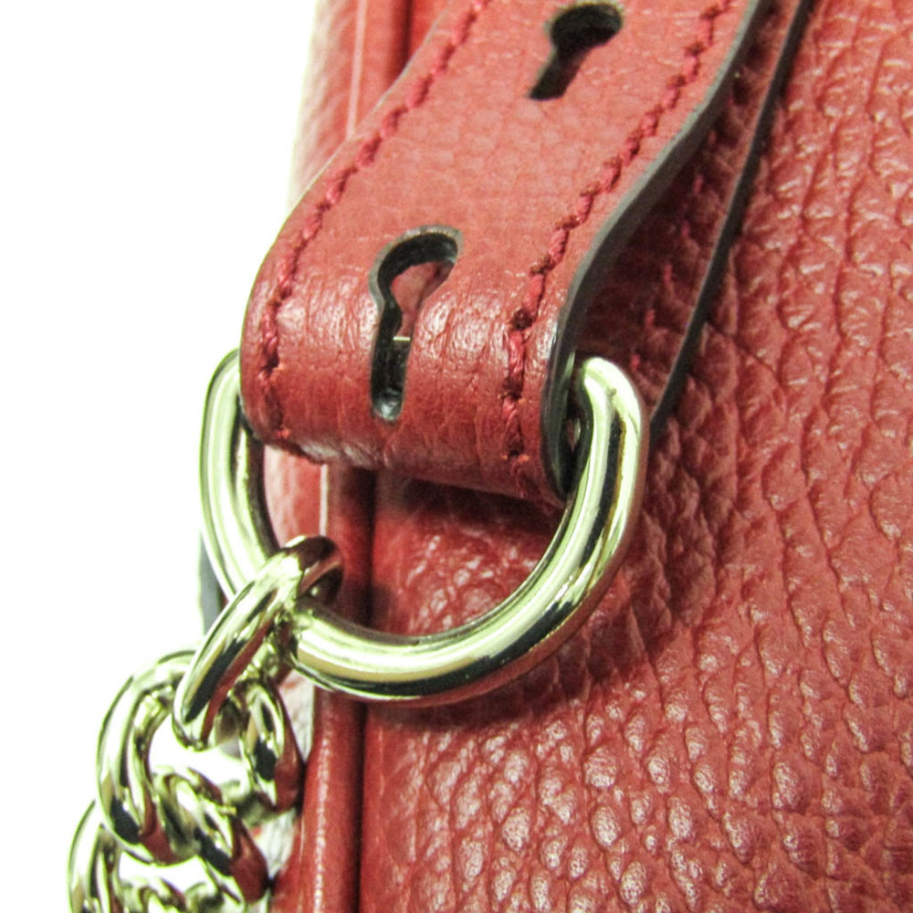 Gucci Soho Interlocking G 536192 Women's Leather Backpack Red Color — Like New